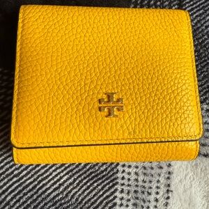 Tory Burch Mustard Textured Wallet